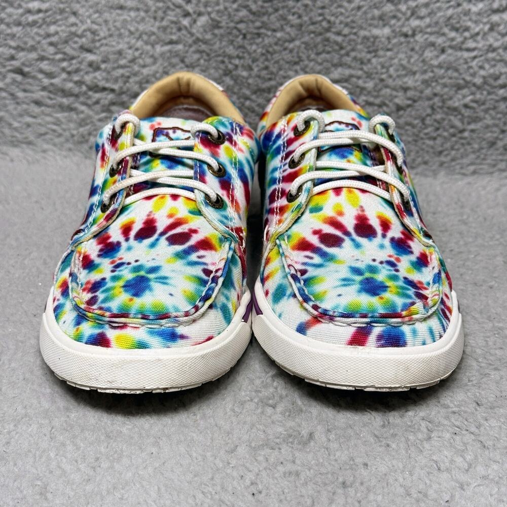 Twisted X Kicks Womens Size 5.5 Sneakers Shoes Multi Tie-Dye Moc Toe WCA0037 - Picture 2 of 9